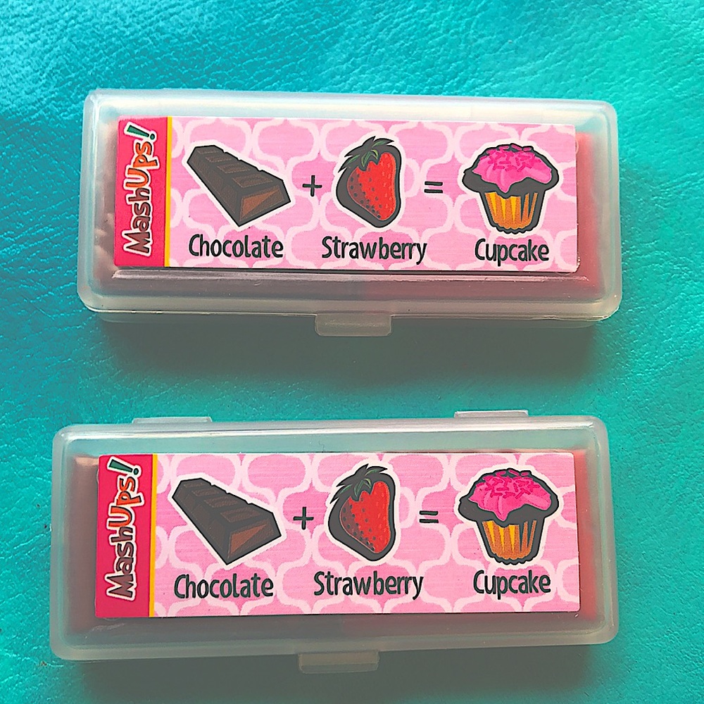 🍓🧁 Kneaded Erasers Mashup Strawberry Chocolate Cupcake Scented ADHD Sensory